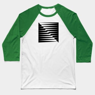 geometric shift (black) Baseball T-Shirt